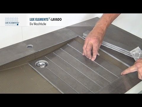 LUX ELEMENTS Montage: Waschtische LAVADO im schwebenden Design