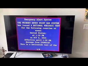 National Periodic Emergency Alert System test on TV