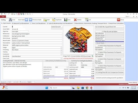 MerchanNet working on Windows 11 OS, MerchanNet garment merchandising software