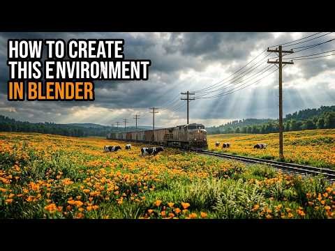 How to Create a Cinematic Flower Field Environment in Blender | Full Tutorial