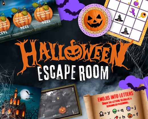 Haunted House Halloween Escape Room Game, Spooky Puzzle (instant Download) - Etsy