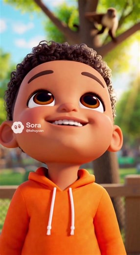 Leo saw a monkey climbing up the tree. Luna is watching the cat dancing on the kitchen table.