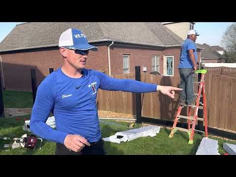 Driven No Dig Vinyl fence system.