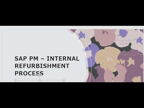 SAP PM Internal refurbishment Process - Made Easy