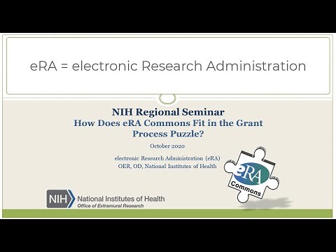 eRA Commons: Interacting with NIH Electronically Post-Submission