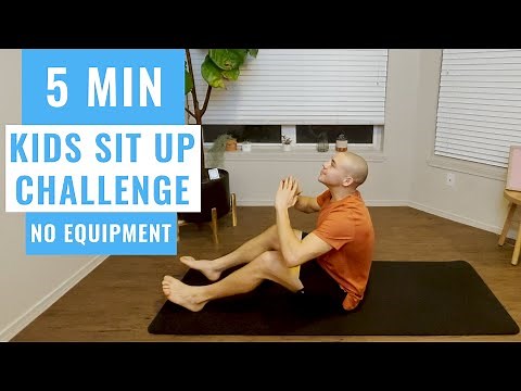 5 MINUTE SIT UP CHALLENGE FOR KIDS / K-12 AT HOME PHYSICAL EDUCATION