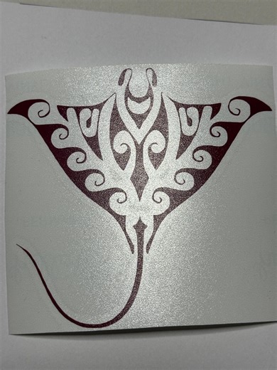 Hawaiian Tribal Car Decal - Polynesian Stingray Design - Weatherproof Vinyl Sticker for Cars, Laptops, or Water Bottles, Holographic Vinyl - Etsy