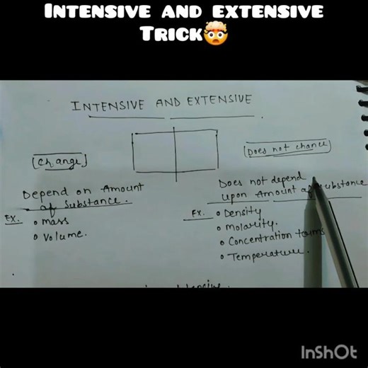 Intensive and Extensive trick🤯🤯#thermodynamics