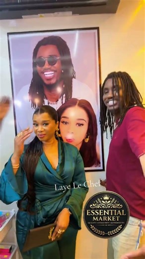 Wally Seck at the grand opening of Oumou Sougou's Essentiel Market #layelechef #wallyseck