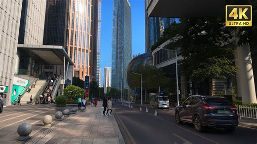 Zhujiang New Town Night City Walk – China 4K