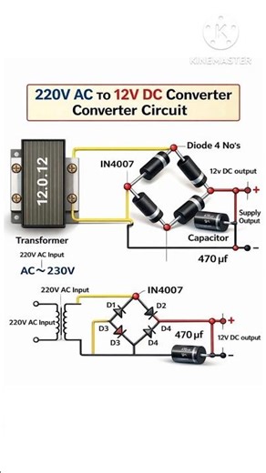 12V to 220V Converter Circuit | DC to AC Mini Inverter DIY | Easy Electronics Project #shorts