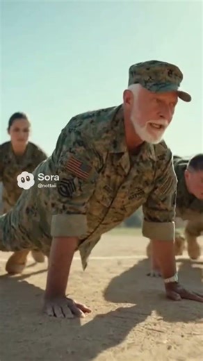 Grandpa gets drafted into the army and shocks them?