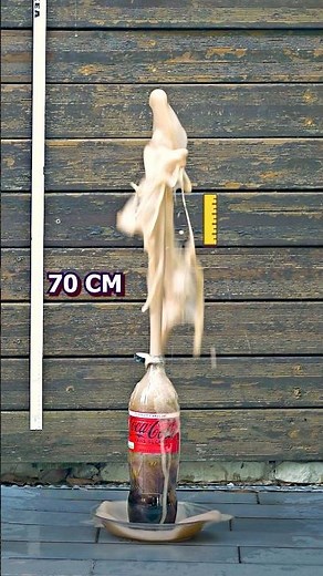 Make the BIGGEST Mentos vs Soda reaction! #drinks #coke #experiment #science