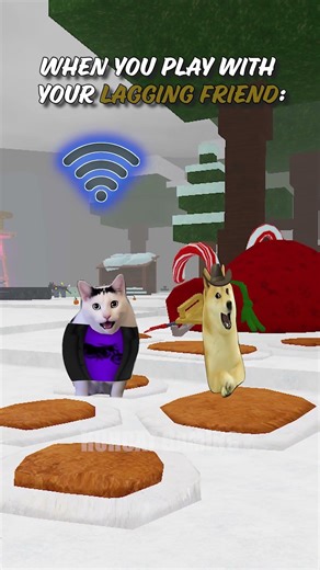 When you play with your lagging friend… 🐢💀| HuhCat Gaming #roblox