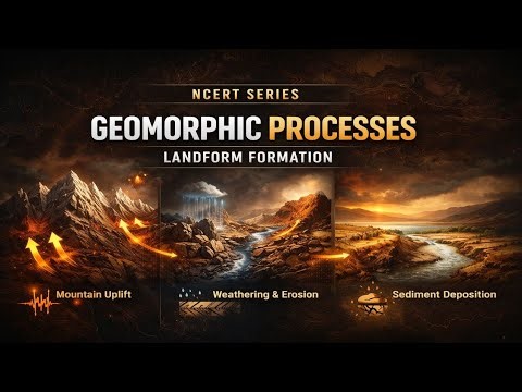 Geomorphic Processes Explained | NCERT Geography Chapter | NCERT Series for UPSC & Competitive Exams