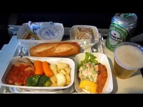 Air France meal dinner (Tokyo-Paris) エールフランスの機内食（夕食）