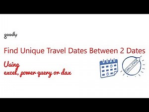 Find Unique Dates Between 2 Dates