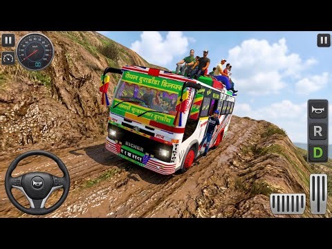 Eicher Nepali Bus Driving | Mountain Hill Road Map 😱 | Bus Simulator Indonesia | Android Gameplay
