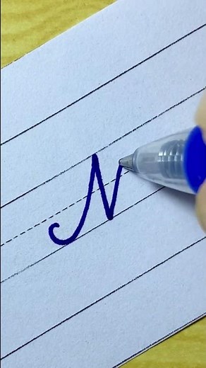 How to write in cursive Capital letter N |Cursive Writing for beginner |Cursive handwriting practice
