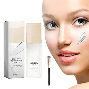 Skye Color-Changing Magic Foundation, Magical Color Changing Foundation, All Day Flawless Warm Skin Tone BB Cream Makeup Base Concealer for All Skin Ages (1pcs, one size)