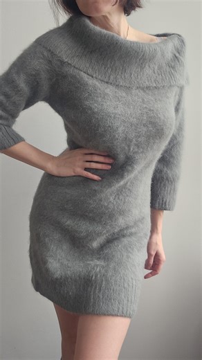Amazing Angora Dress With Big Collar - Etsy