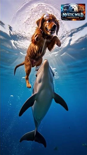 Unbelievable Dolphin Rescue 🐬 Saves Puppy From Ocean #Shorts