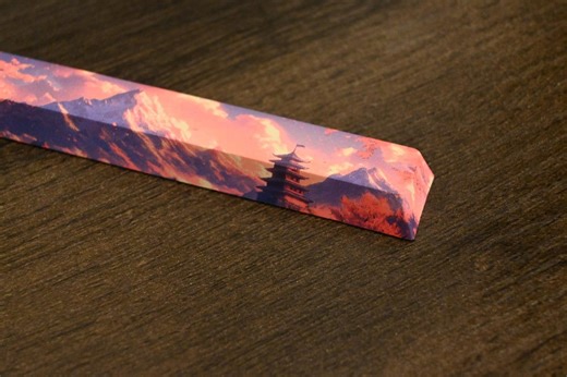 Sakura Cherry Blossom Spacebar Keycap | Japanese Temple Mountain Design - Etsy