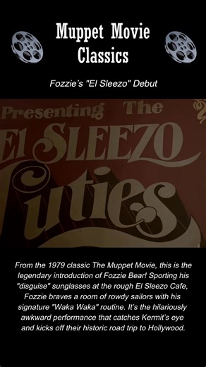 Welcome to the El Sleezo! 🐻🕶️ See the moment Fozzie’s "Waka Waka" caught Kermit’s eye in the 1979 classic The Muppet Movie! 🎬🍿 #movieclips #fozziebear #kermitthefrog #MuppetMania #muppets | Muppet Mania