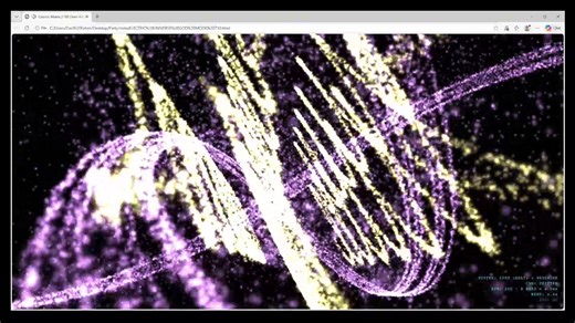 Psyoptic on Instagram: "I just wanted to share a brief update about an audio reactive synthesizer that I have been coding. This is an entirely real-time sequence generated using trigonometry, recursive fractal functions and vector math, there are no 3d models, no shapes. It is shuffling through 72 unique shape types on two layers, one foreground and one background. It has several randomization factors that allow it to almost never repeat itself. The scale of the sprites maps low bass to volumetr