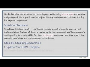 Open Angular Component in a New Tab with Routing
