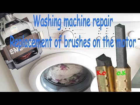 Washing machine repair (Replacement of carbon brushes in the motor)