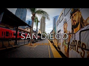 San Diego Downtown Walking Tour | California USA | 4K