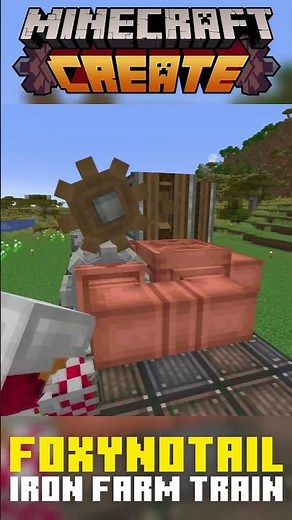 Working Iron Farm Train Car - Minecraft Create Mod #minecraft #gaming