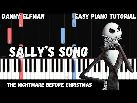 The Nightmare Before Christmas - Sally's Song (Easy Piano Tutorial)