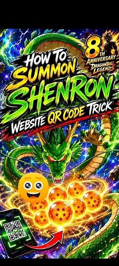 How to Summon Shenron Easy Website Qr code Trick 🐉#dblegends #dragonballlegends #summons #shenron