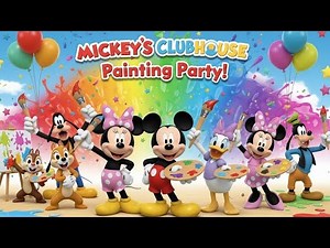 Mickey’s Clubhouse Painting Party 🖌️ | Fun Art & Learning for Kids