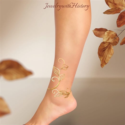 Brass Wire Wrapped Anklet: Forest Nymph Style - Etsy UK