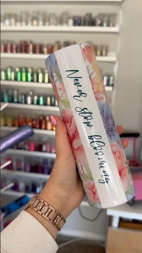 🌸 Dive into the art of sublimated tumblers with this enchanting design. 🤩 #sublimation #tumblers