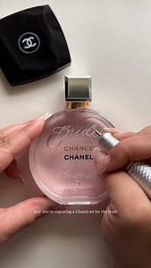 engrave Chanel Chance and a compact mirror with me ✨💐💍 #chanelbeauty #chanelchance #calligraphyengraving #2025bride #tulsaartist #2026bride | Taylor Jones Calligraphy