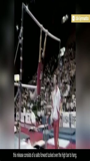 The highlight of Nastia Liukin's bars routine, showcasing super-hard elements that no one performs in 2022