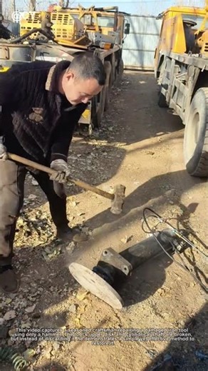 "Blacksmith Skill: Fixing Broken Tools with Just a Hammer! 🌾↓"