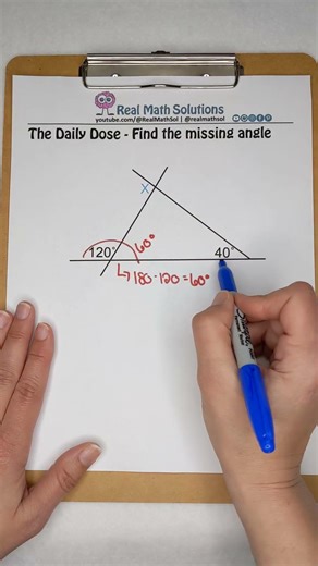 Find the missing angle - Daily Dose Triangle Man 2.2