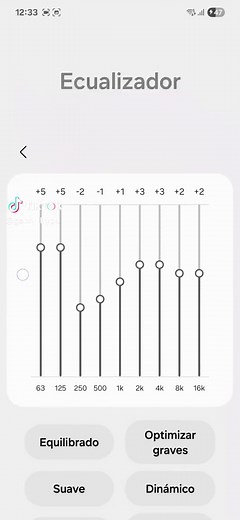 Ajustes de audio Samsung para resaltar bajos