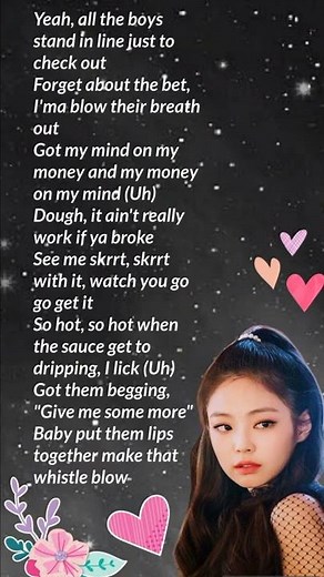 Kim Jennie Whistle English Rap Lyrics # Blackpink