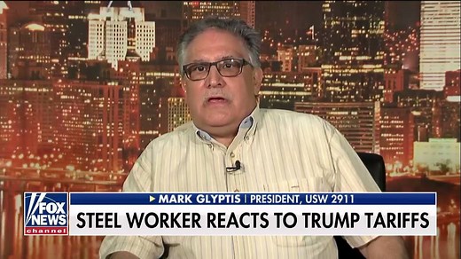 "The President on his campaign promised to have fair trade, so he's honoring one of his commitments and it means a great deal to the American steelworker." Mark Glyptis, President of United Steelworkers Local 2911, praised President Donald J. Trump's tariffs plan. http://fxn.ws/2HXri5f | Fox News