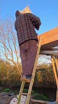 adding counter weight to the drawbridge #castle #drawbridge #diy #offgridliving #homestead