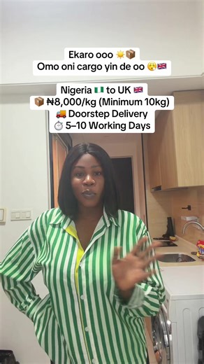 Ekaro ooo ☀️😮‍💨 Your UK cargo plug is active again 🇬🇧📦 Ship from Nigeria 🇳🇬 ➝ UK 🇬🇧 without stress. 📦 ₦8,000/kg 📦 Minimum 10kg 🚚 Doorstep delivery ⏱ 5–10 working days No hidden stories. Just smooth delivery 👀 📩 Send a DM or WhatsApp now to book your shipment. #UKShipping #NigeriaToUK #AirCargoNigeria #DoorstepDeliveryUK #LEExpressCargo