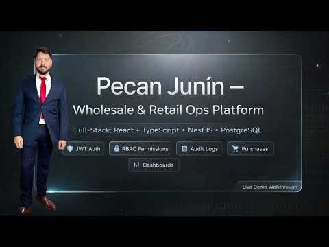 Pecan Junín — Full-Stack Ops Platform Demo (React + NestJS + PostgreSQL)
