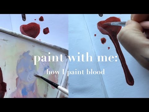 How I paint blood | mini painting tutorial in my sketchbook🩸