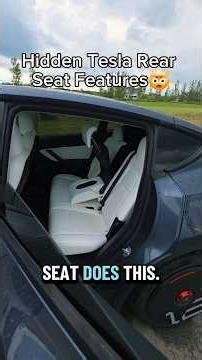 Hidden Tesla Model Y Rear Seat features you probably never noticed. 👀#tesla #features #ev #cool